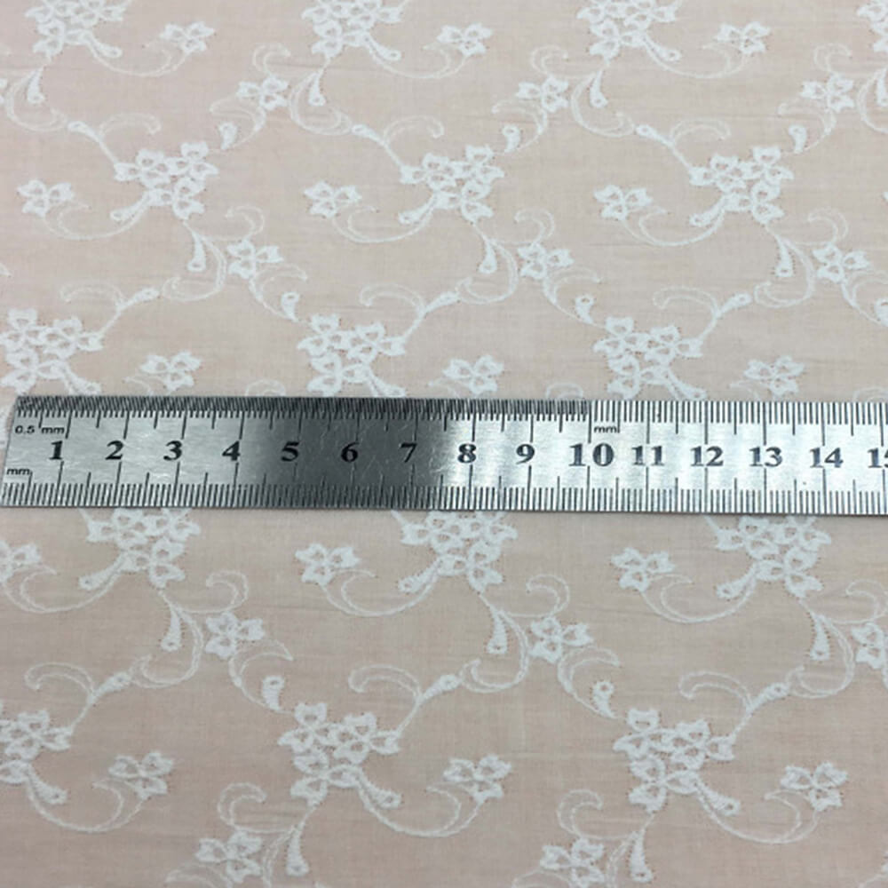 Embroidered Fabric Dress White 100% Cotton for Women's Wear Wholesale 4