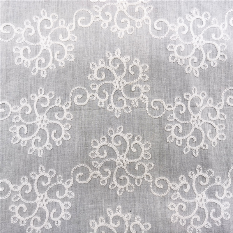 Cutwork Women's 100% Cotton Embroidered Fabric for Women's Wear Wholes
